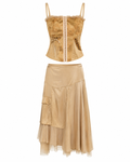 Vintage Deadstock two piece silk set