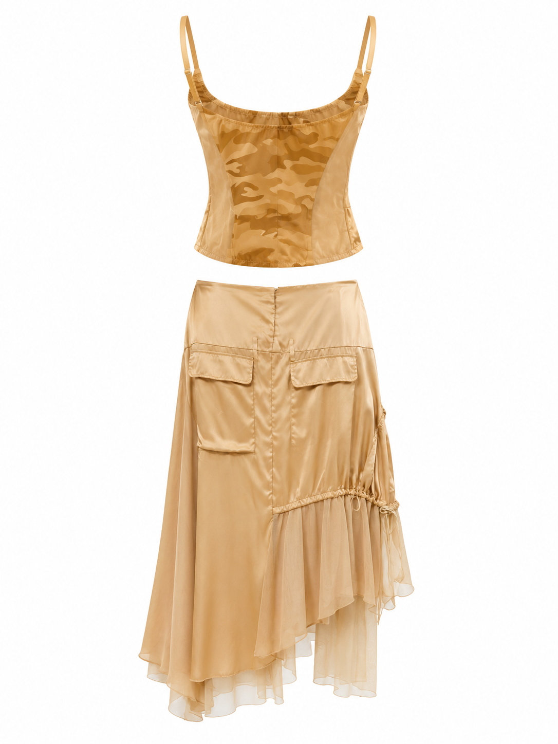 Vintage Deadstock two piece silk set