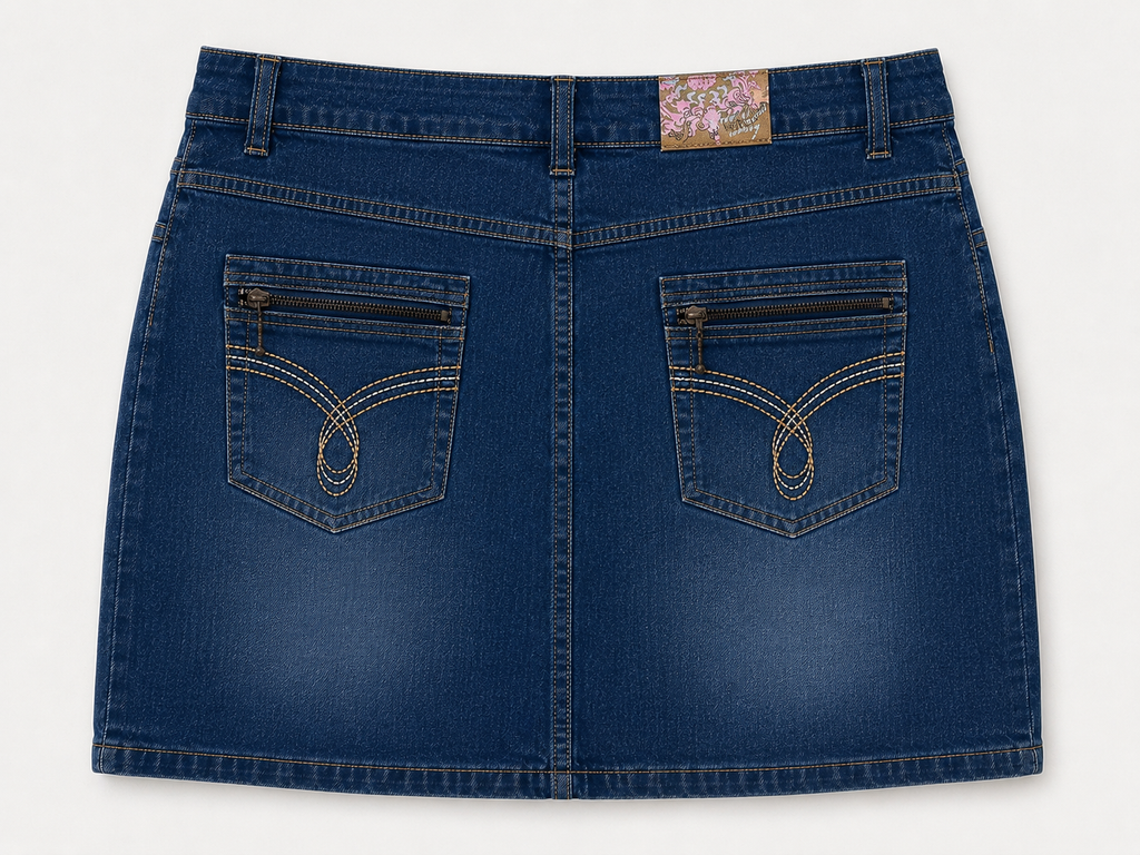 Mini denim skirt