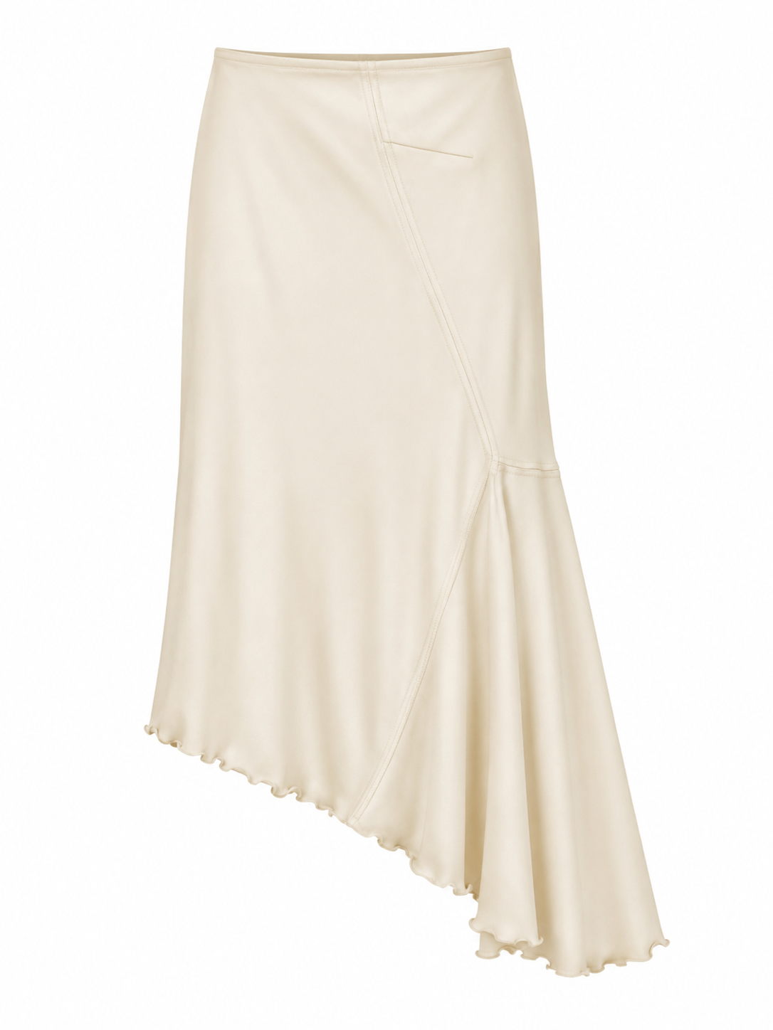 Deadstock elastic asymmetrical skirt
