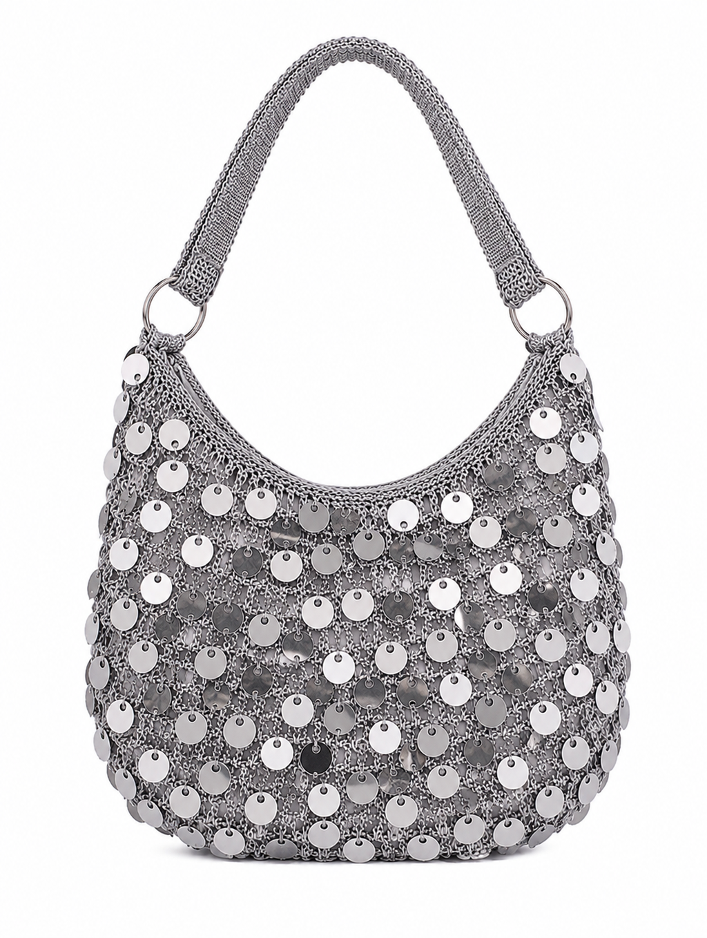 Crochet baguette with sequins