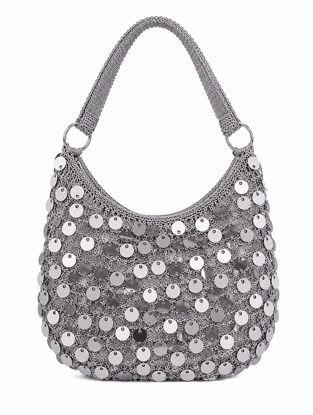 Crochet baguette with sequins