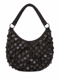 Black crochet  bag with sequins