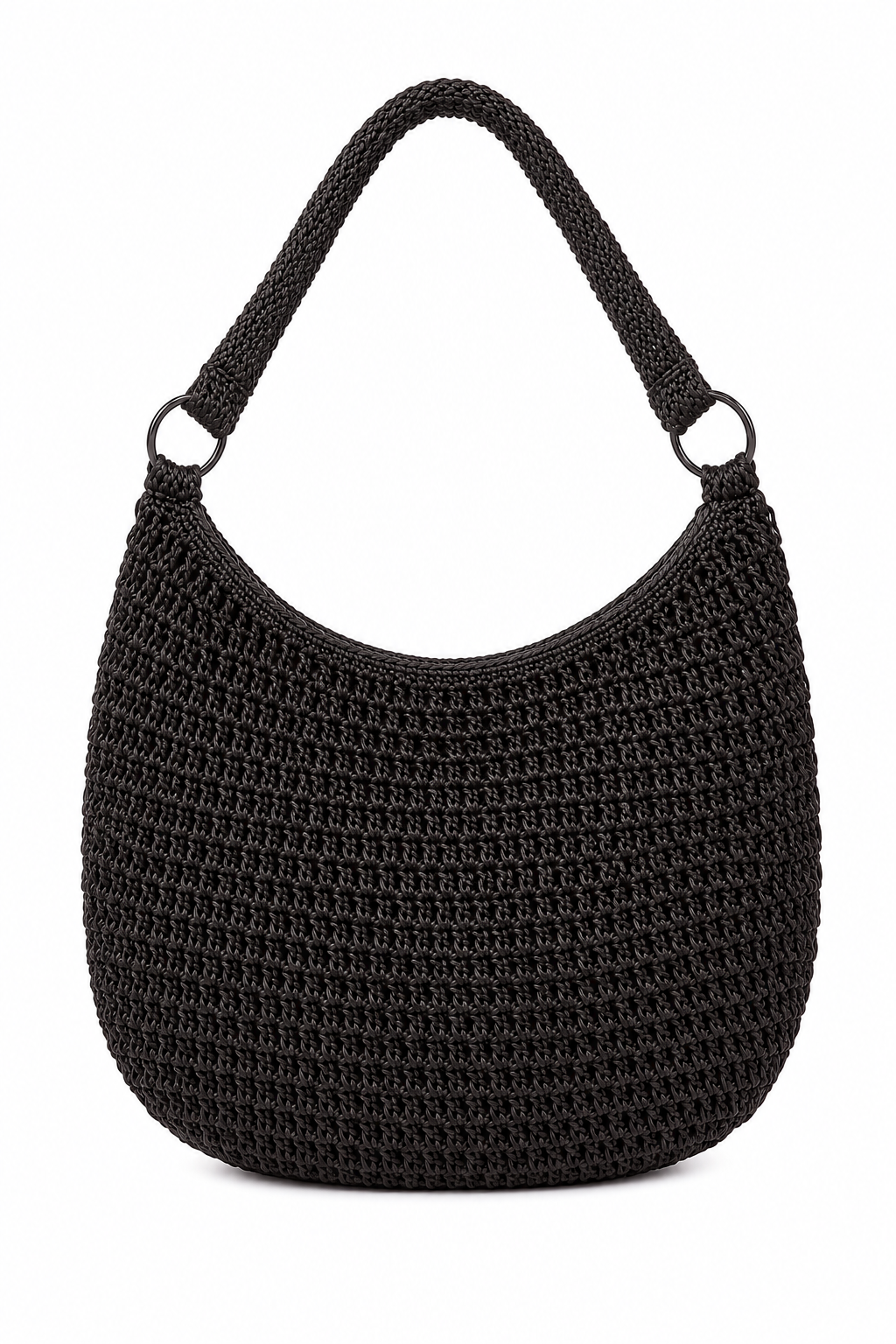 Black crochet  bag with sequins