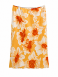 Summer floral midi skirt