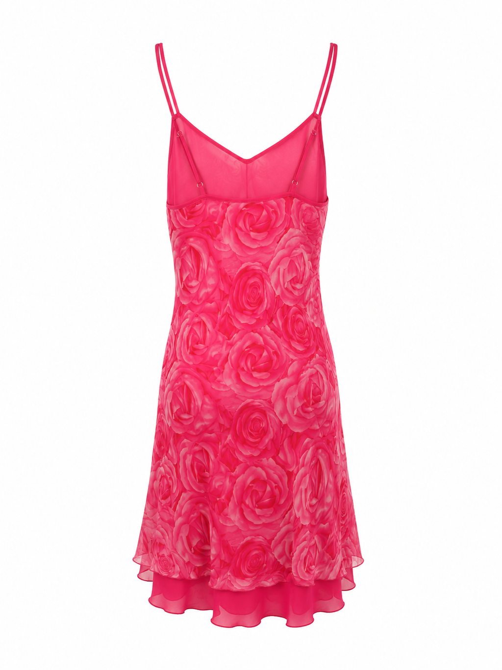 Rose pattern mini dress