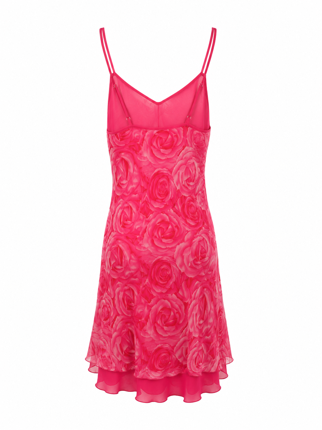 Rose pattern mini dress