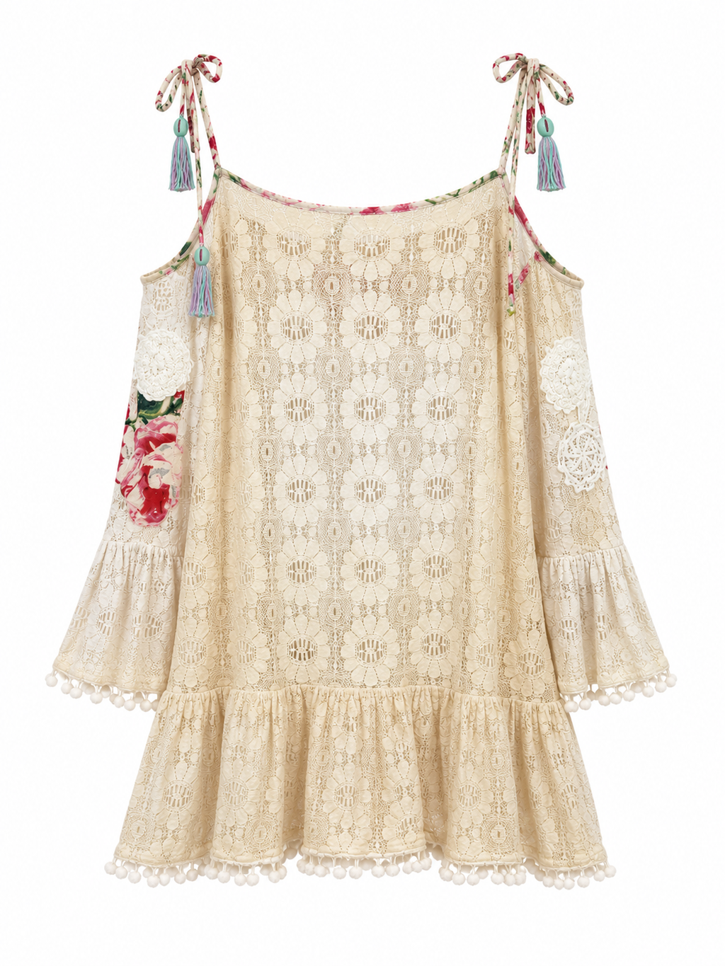 Lace embroidered dress
