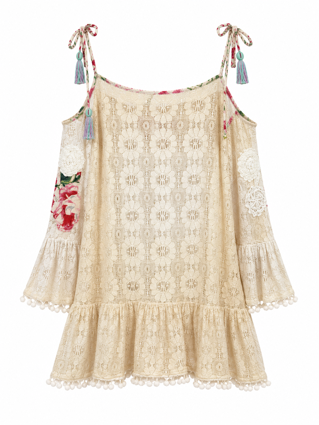 Lace embroidered dress