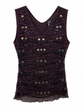 Y2K elastic top with studs