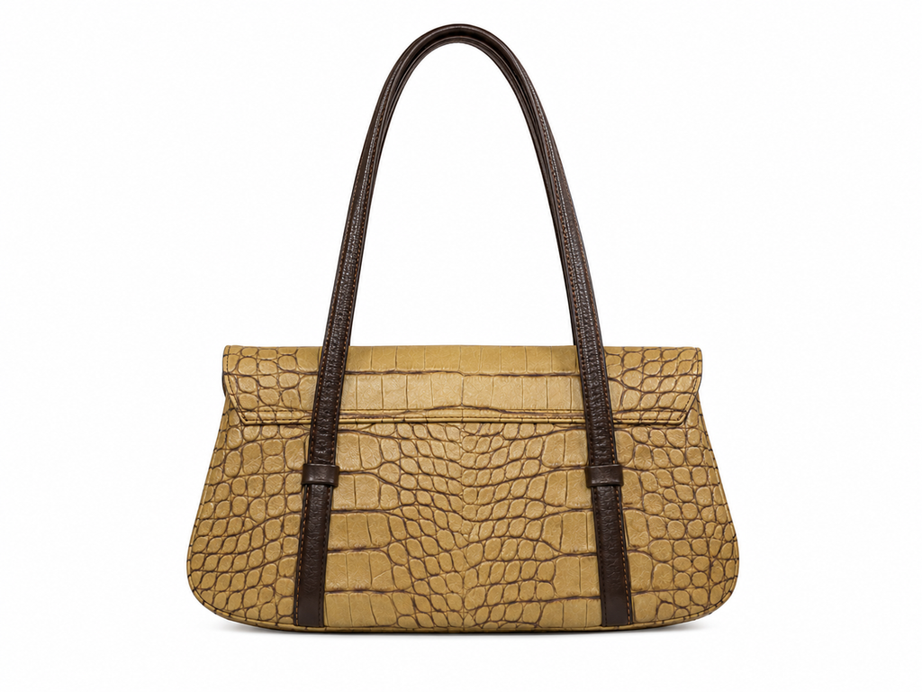 Leather croco baguette