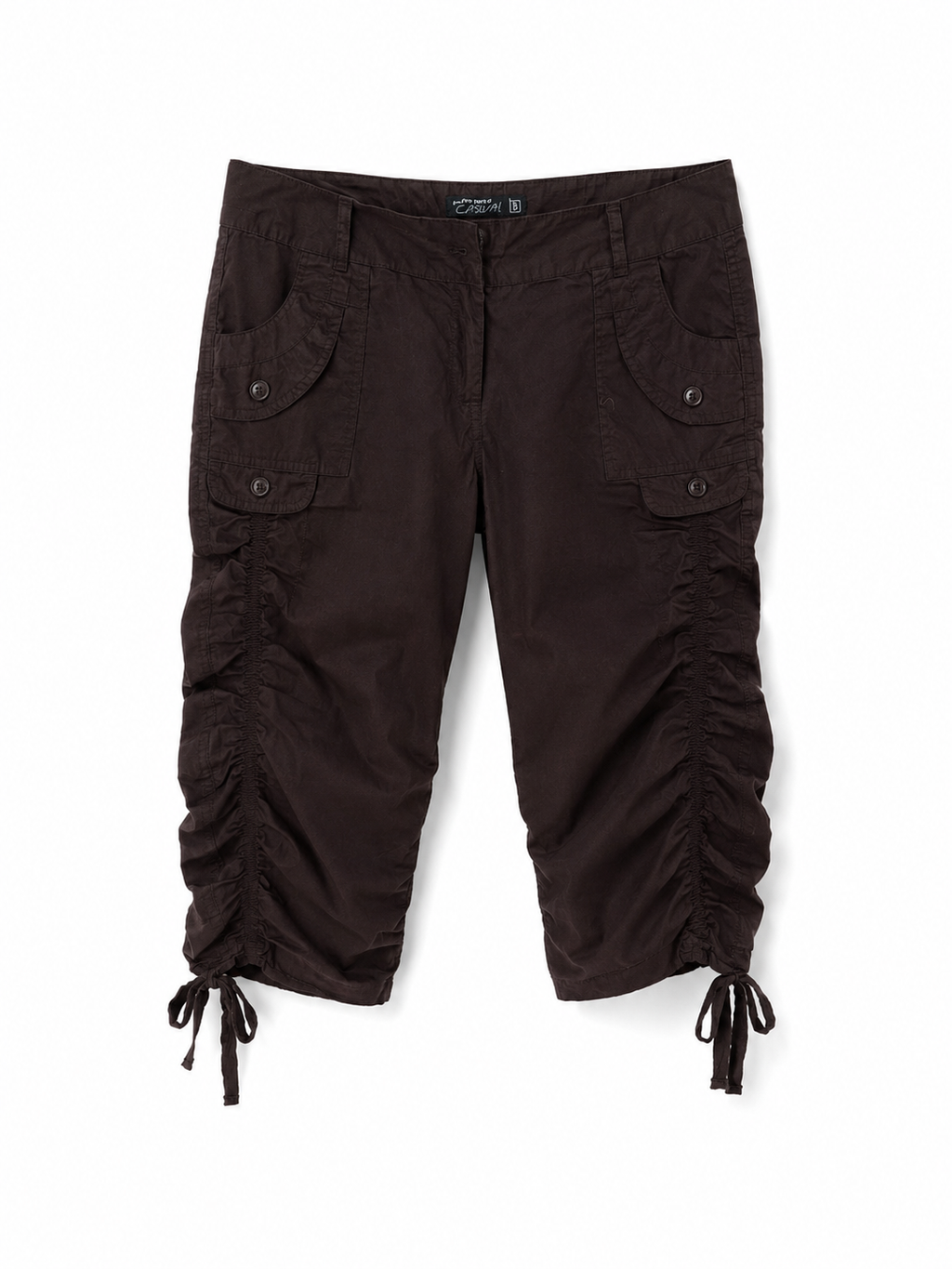 Vintage ruched capri / Bermuda pants