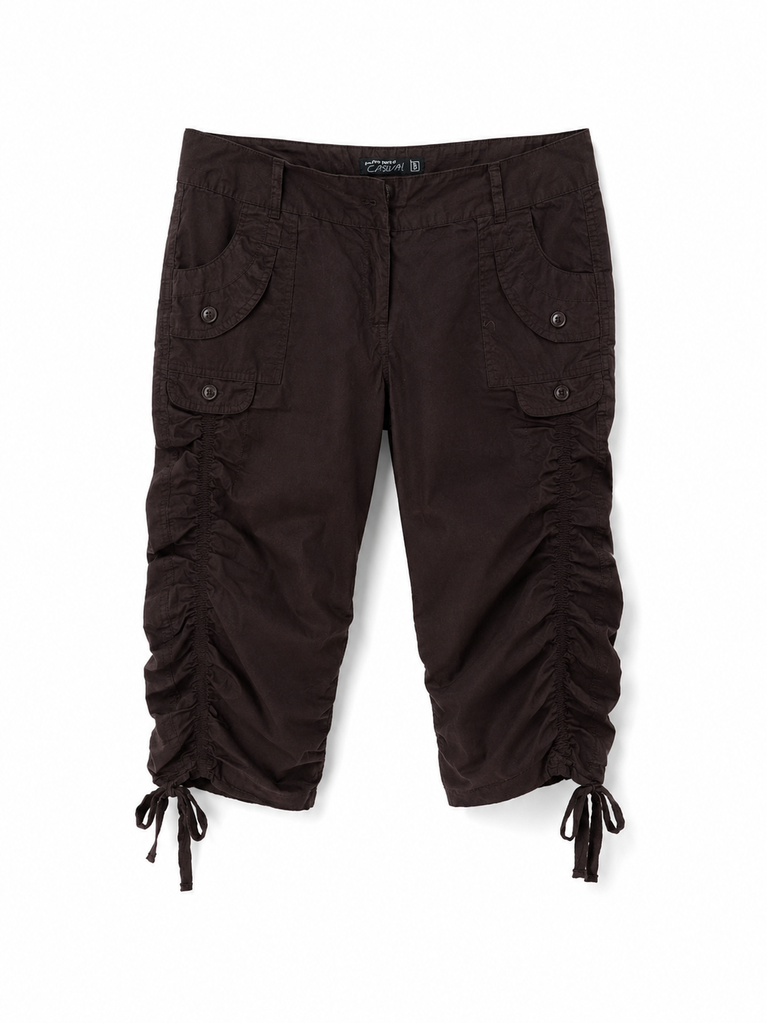 Vintage ruched capri / Bermuda pants