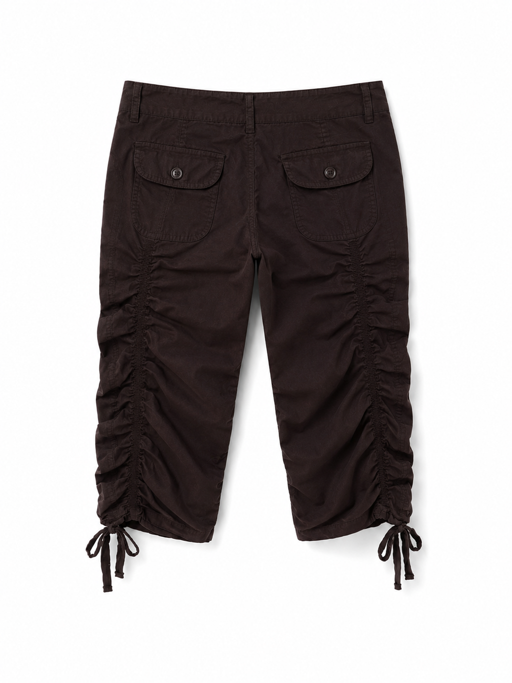 Vintage ruched capri / Bermuda pants