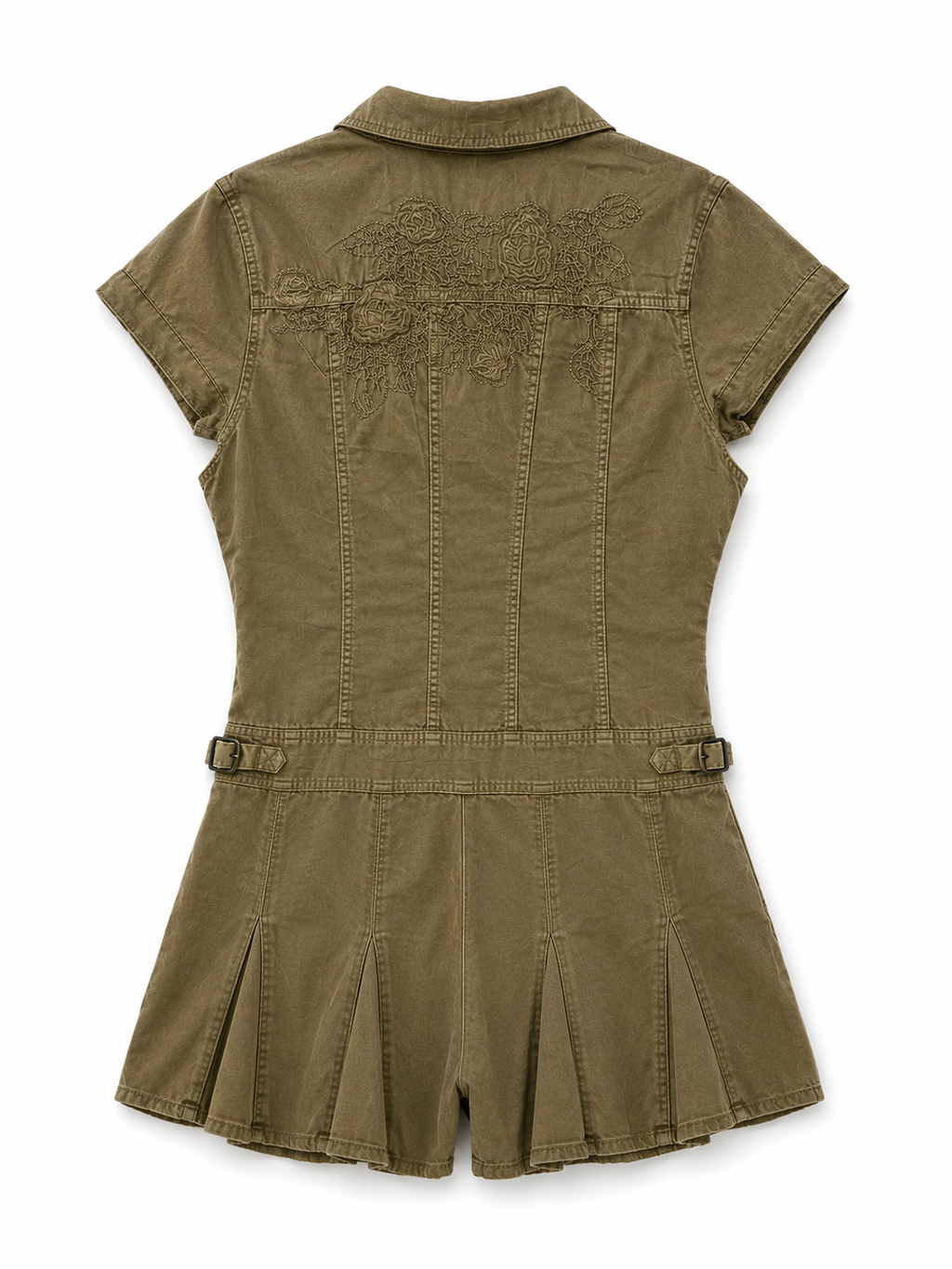 Mini dress with back embroidery