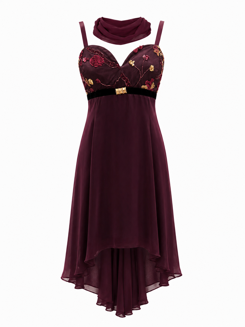 Deadstock silk Charly dress with scarf