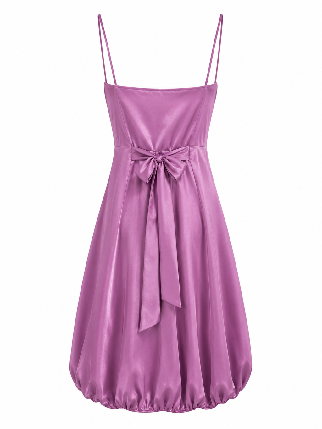 Romantic satin balloon dress