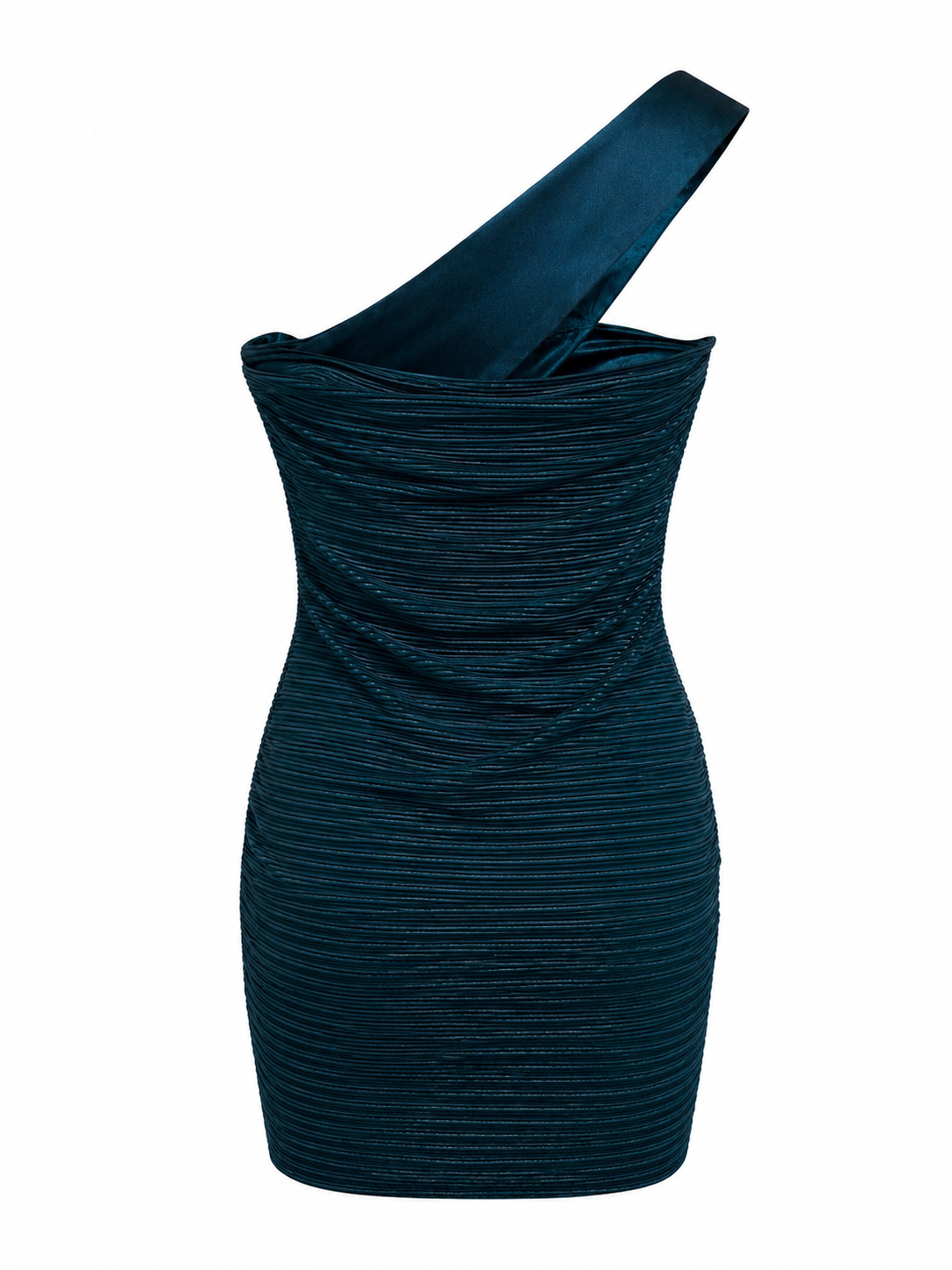 Mini one shoulder dress with beads