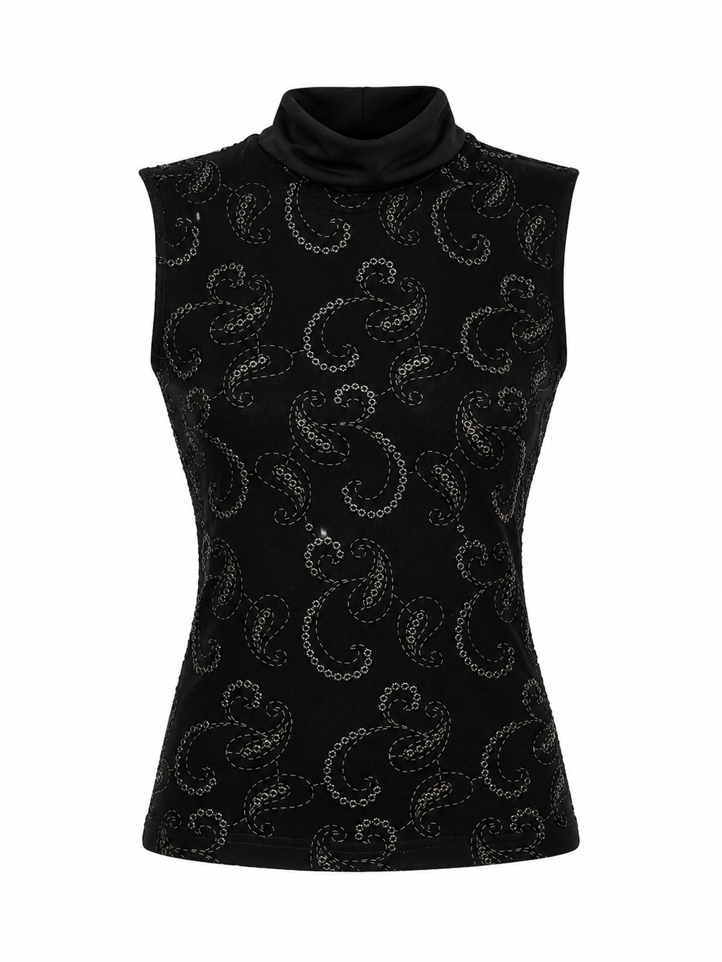 High neck elastic top