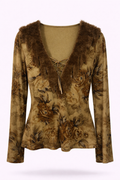 Morgan y2k blouse with fur