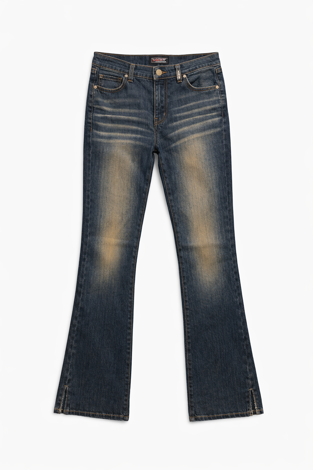 Vintage jeans with back slit