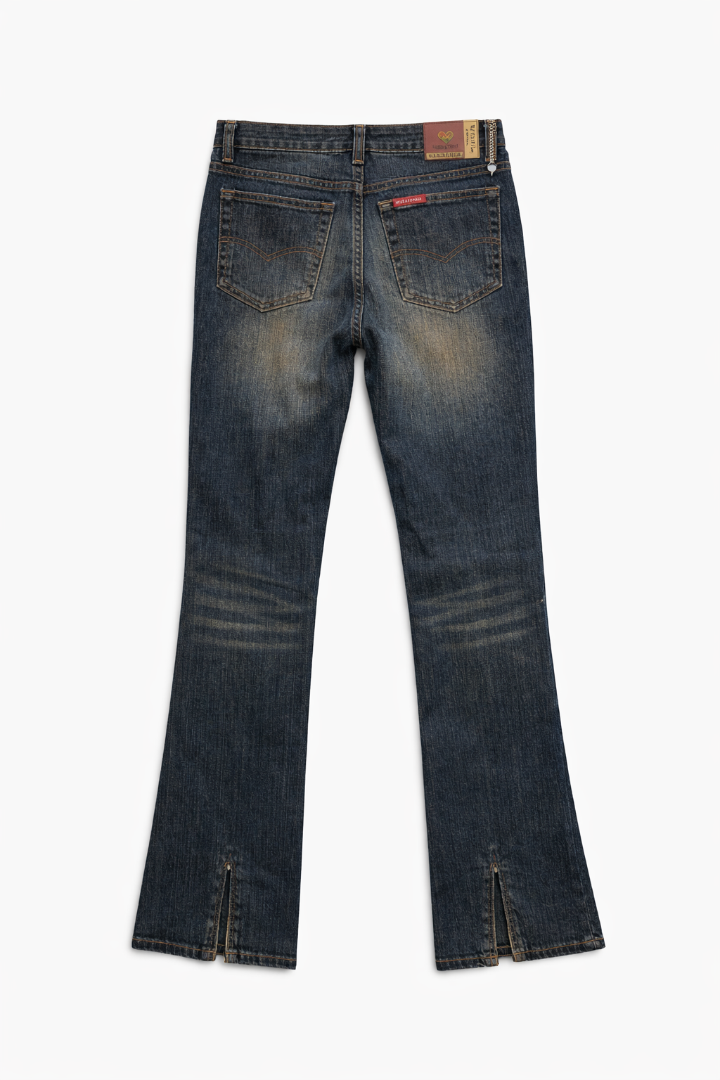 Vintage jeans with back slit