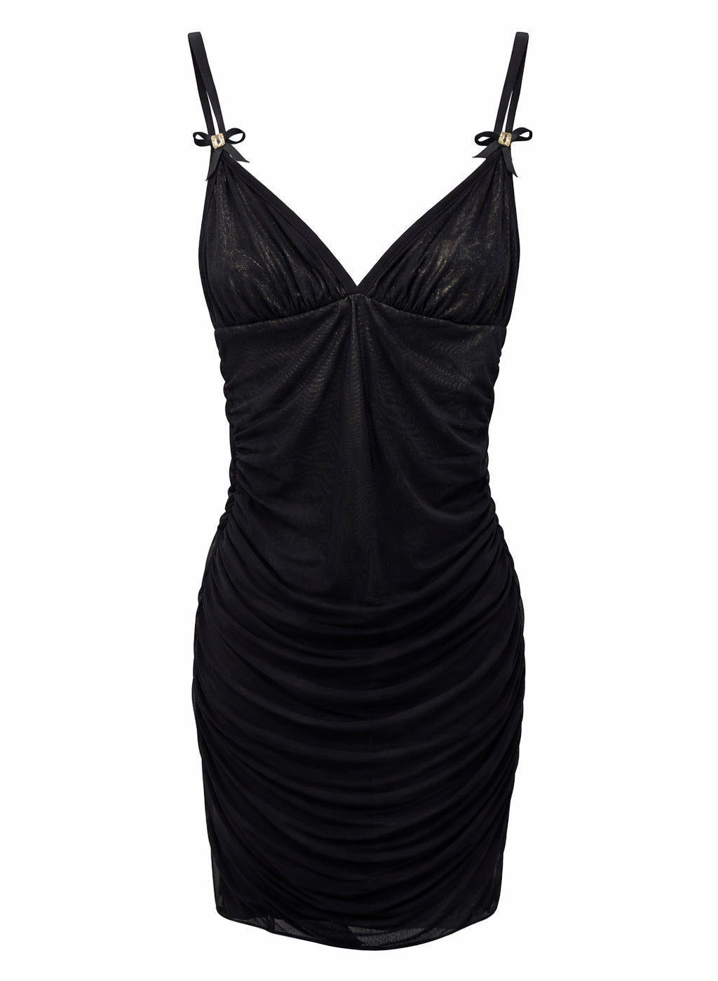 Mini black dress with gold details