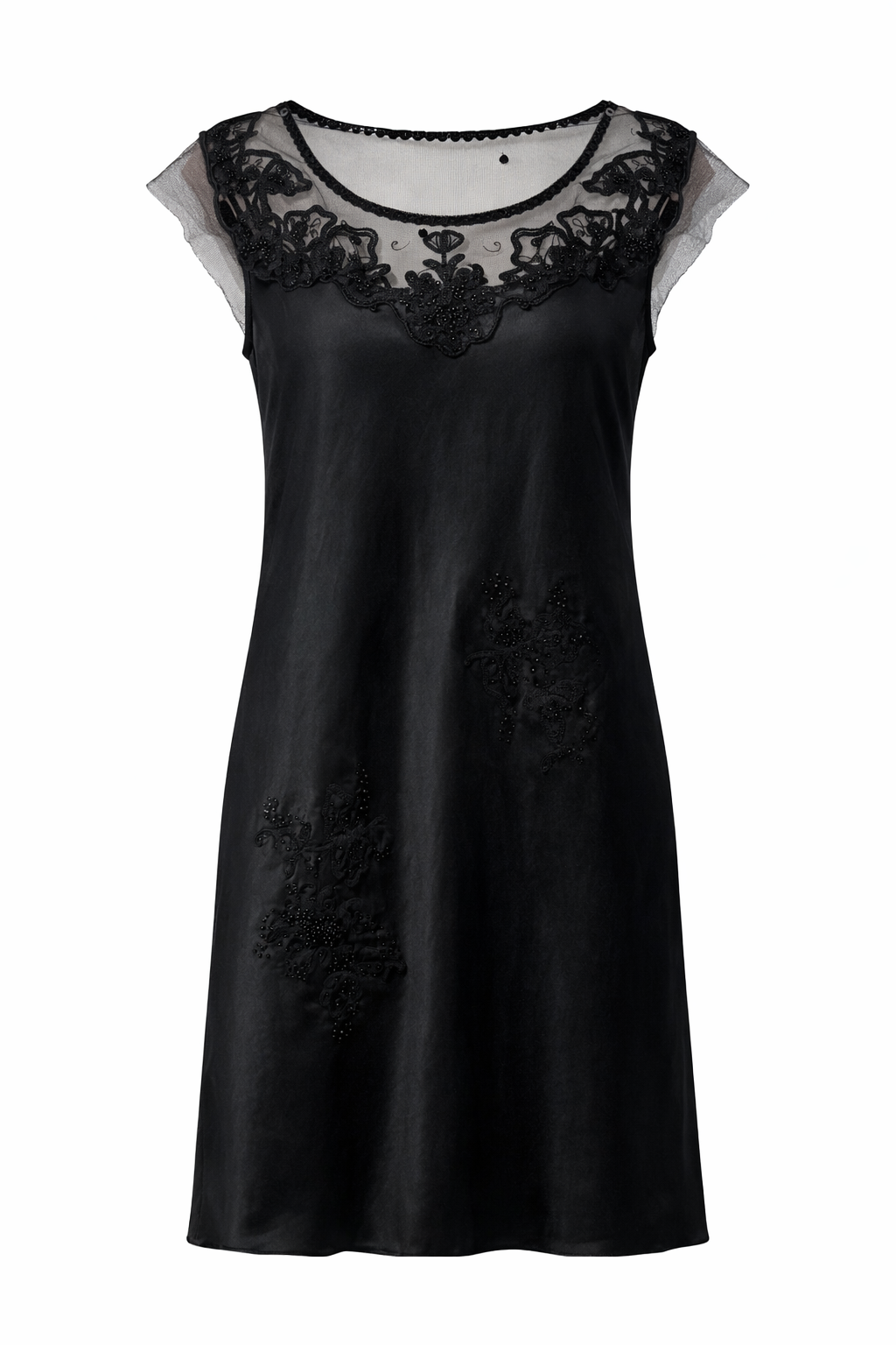 Silk embroidered dress