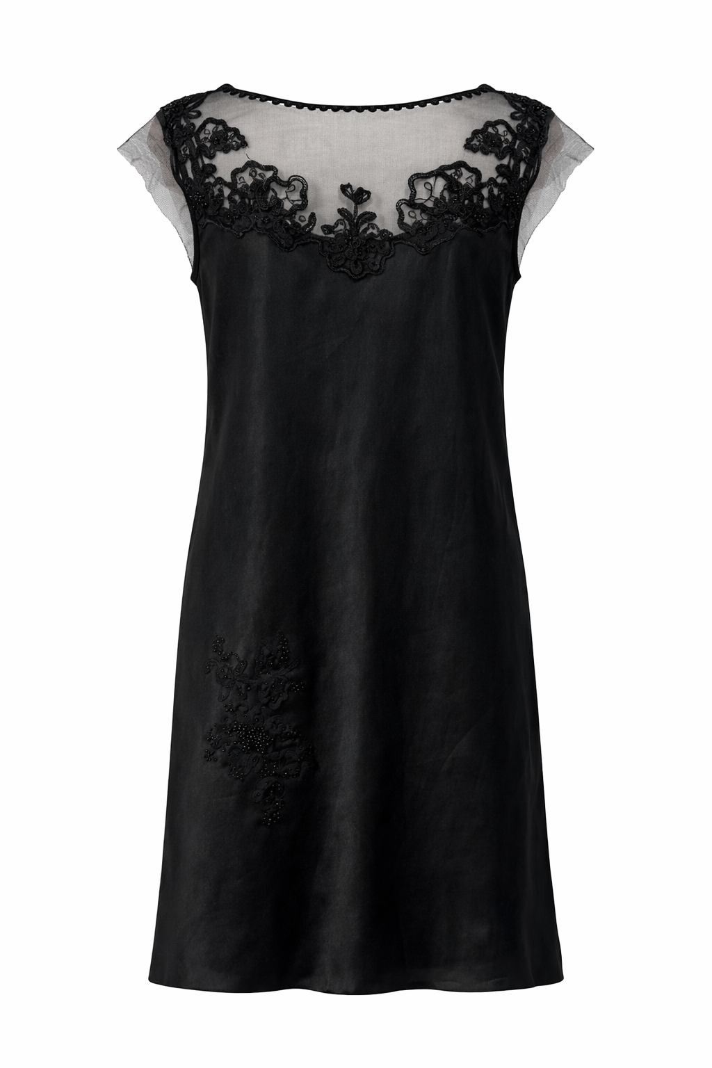 Silk embroidered dress