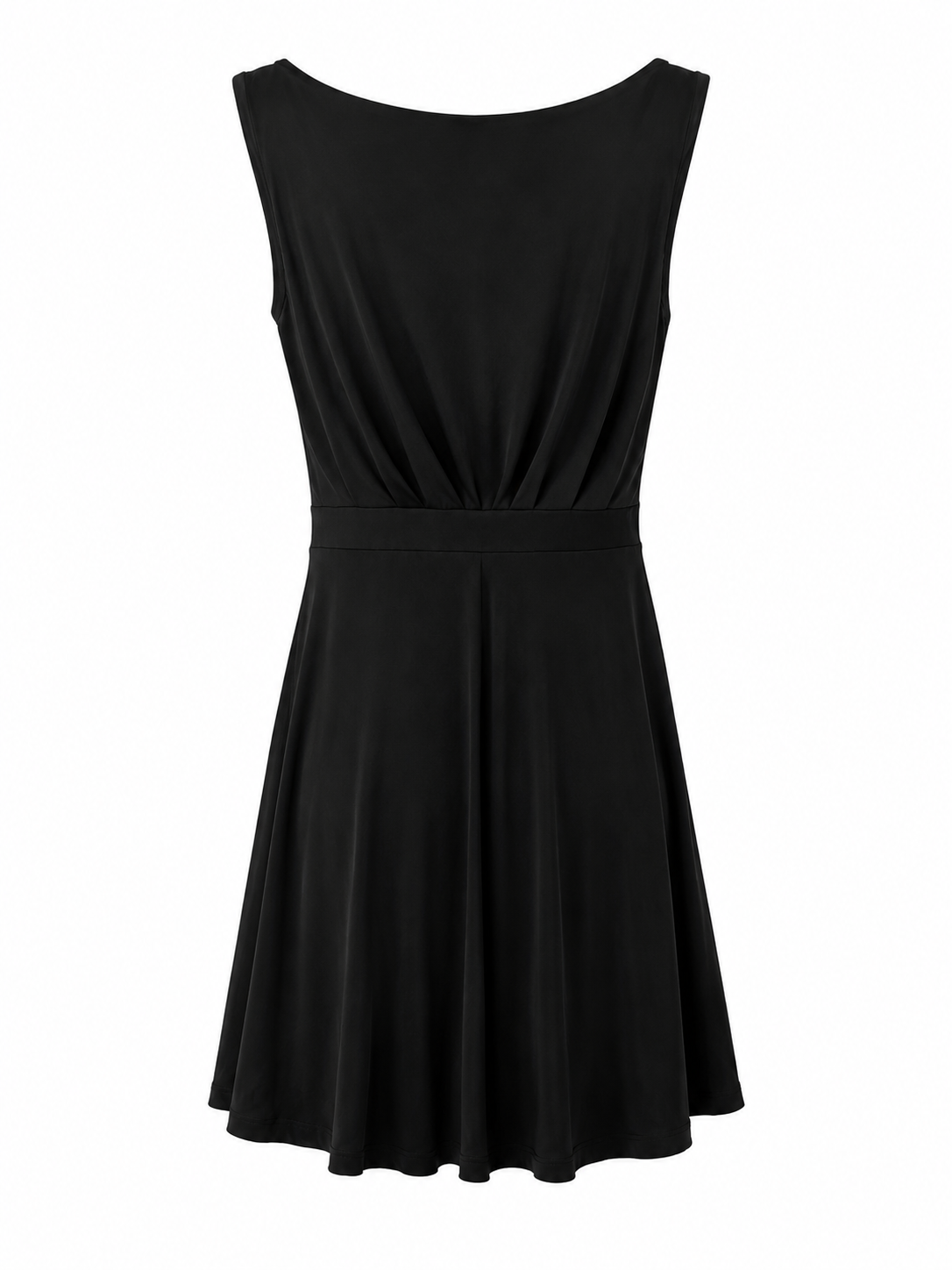 Black elastic dress with metal hoop