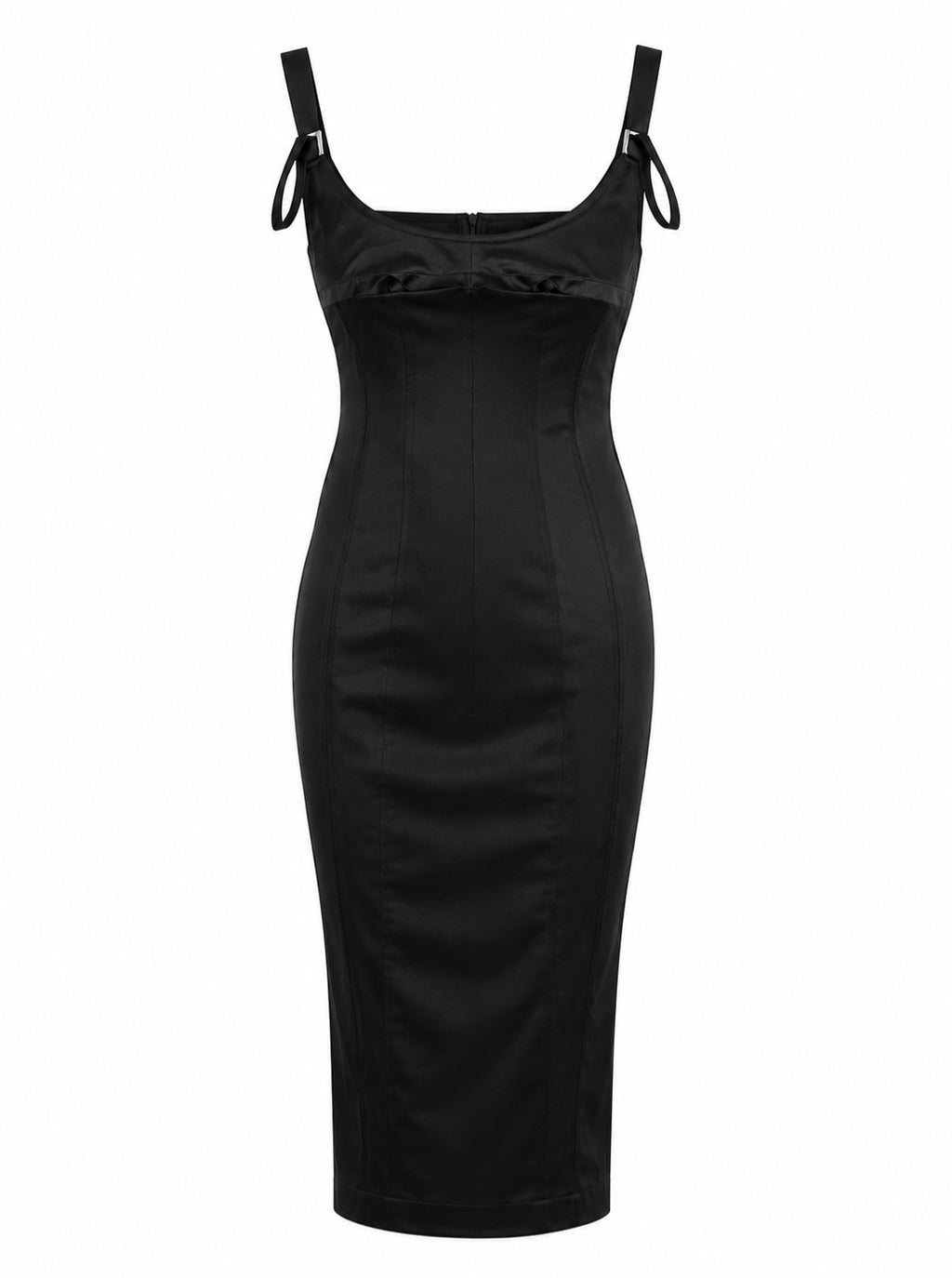 Corset fit satin dress