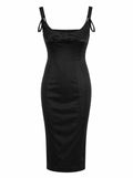 Corset fit satin dress