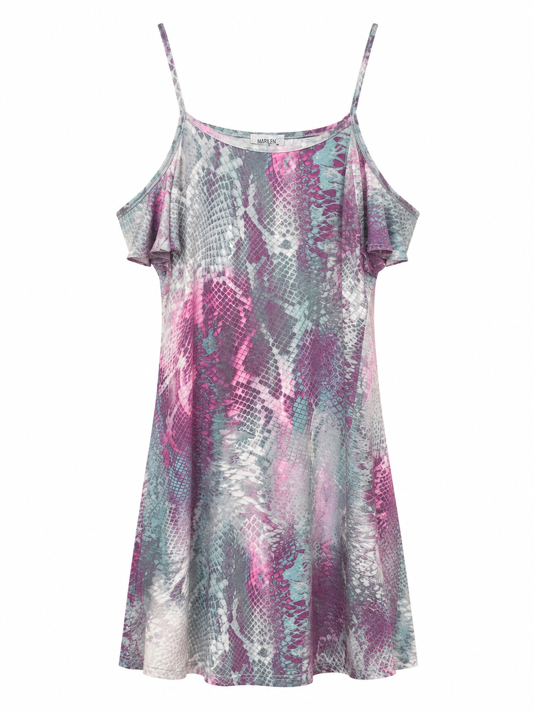Mini croco effect dress