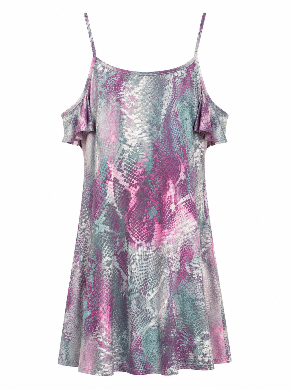 Mini croco effect dress