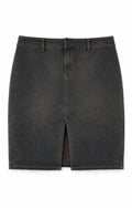 DKNY denim elastic skirt