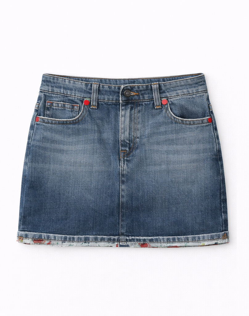 Mini denim skirt