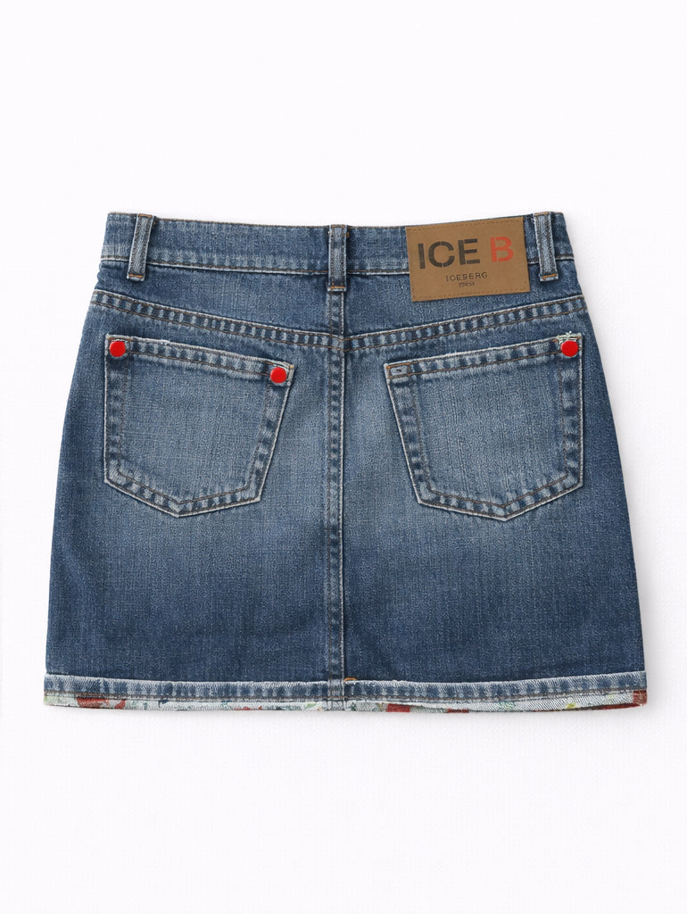 Mini denim skirt