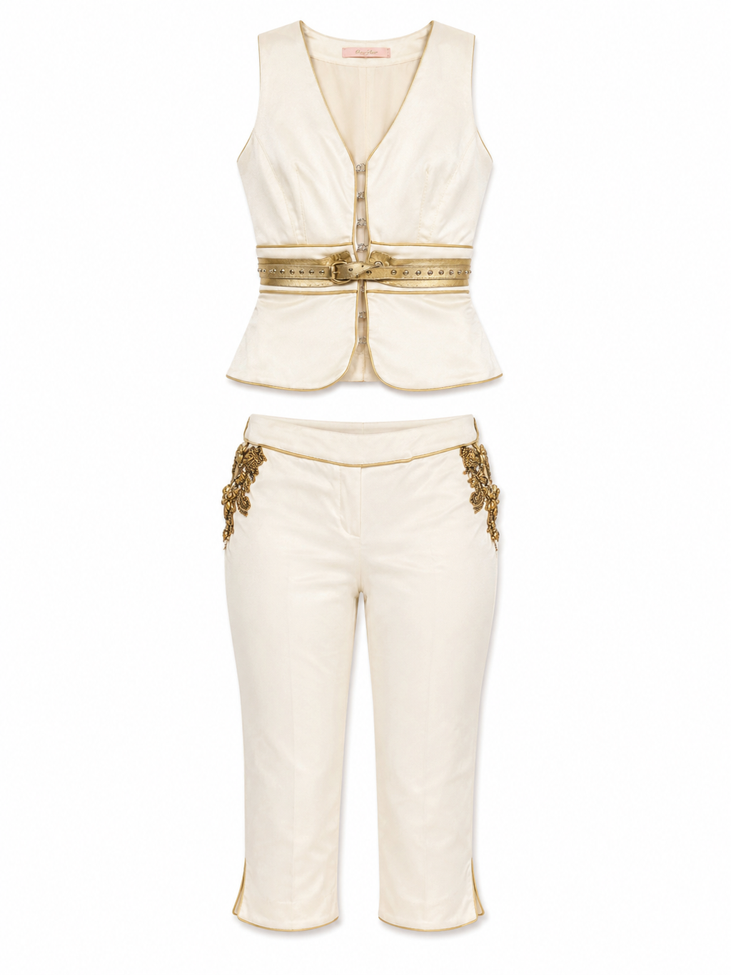 Cinema 2 piece capri & corset set