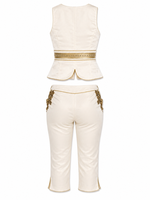 Cinema 2 piece capri & corset set