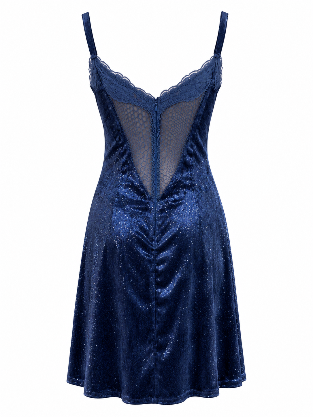Cinema mini glittery dress with mesh detailed front & back