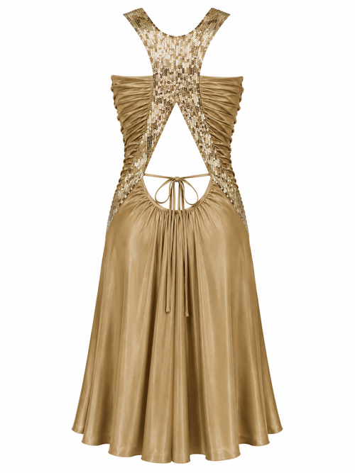 Cinema backless cocktail dress