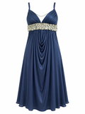 Cinema heavy beading backless dress