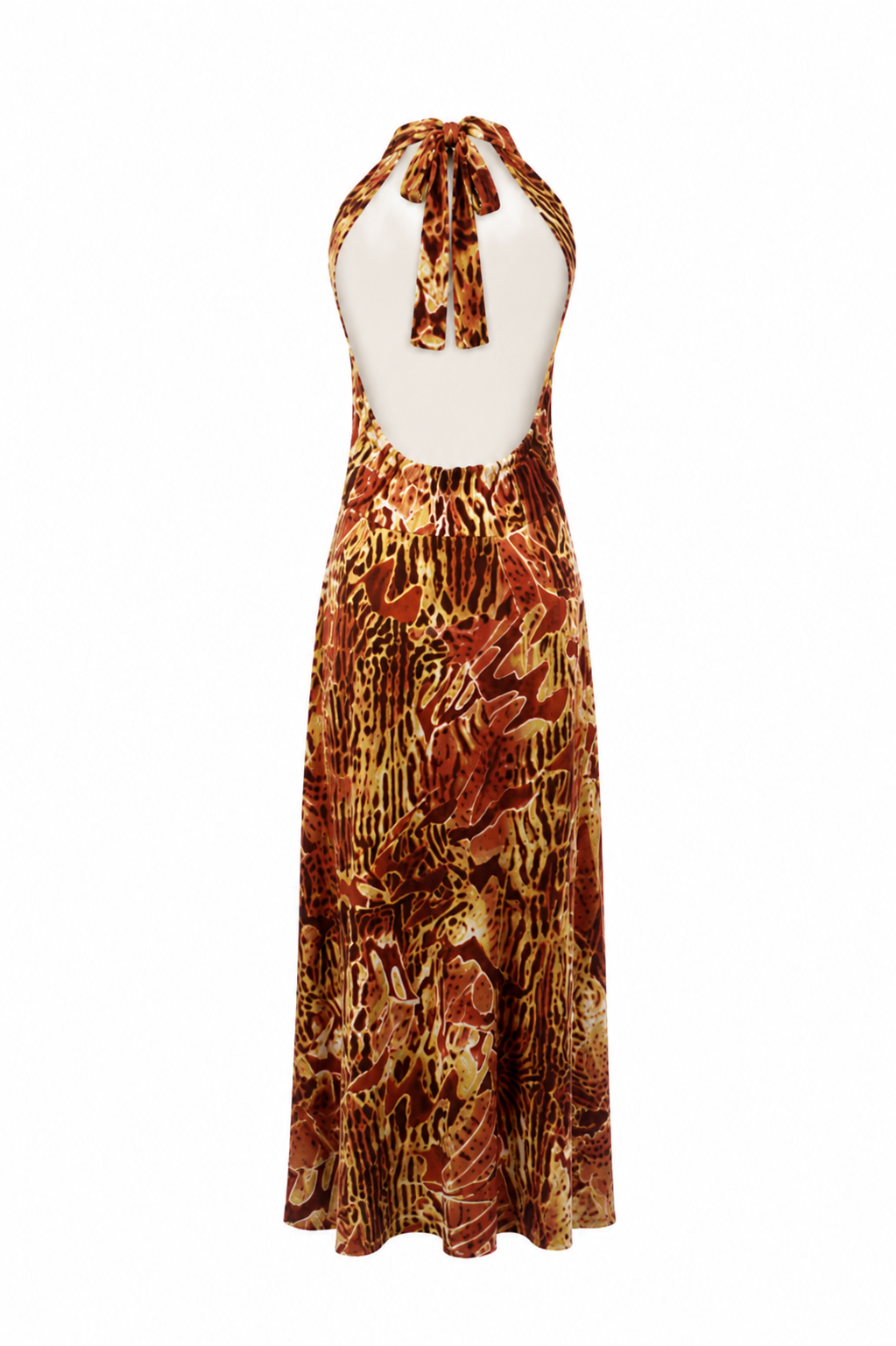 Backless halter neck dress