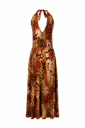 Backless halter neck dress