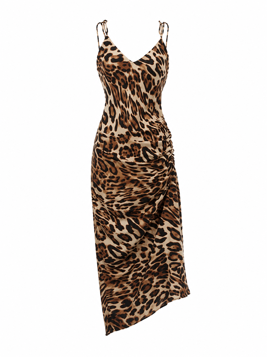 Leopard backless dress