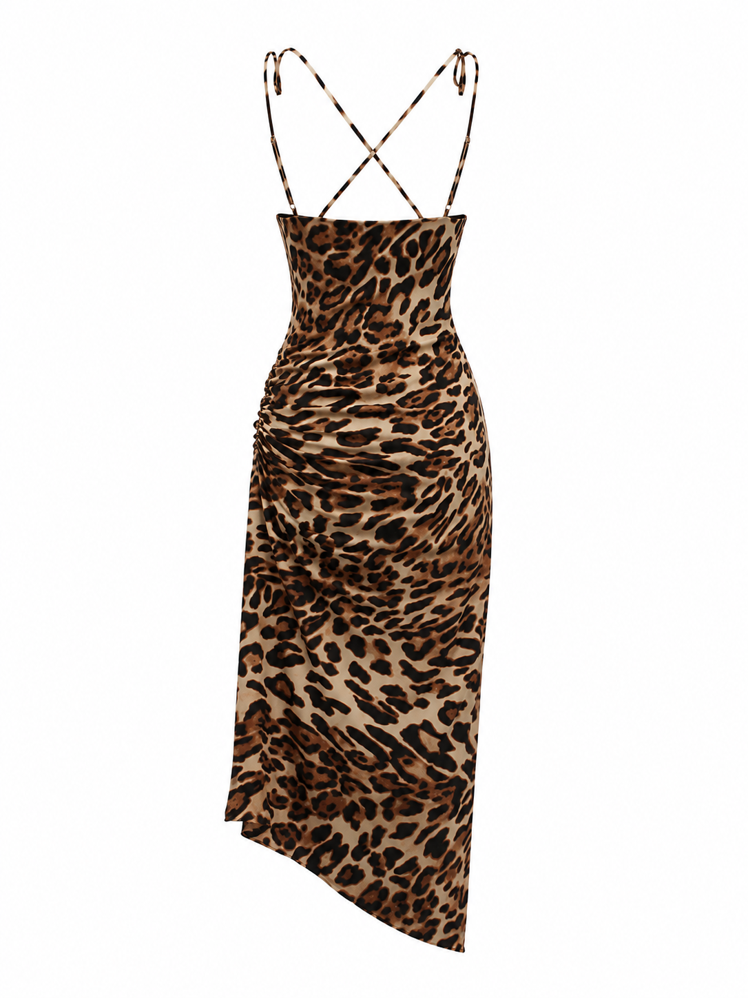 Leopard backless dress
