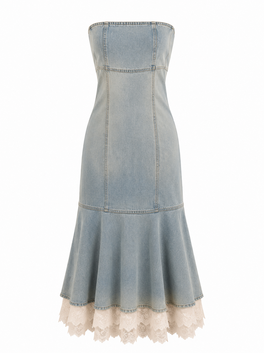 Vintage denim corset dress
