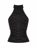 Vintage high neck backless top