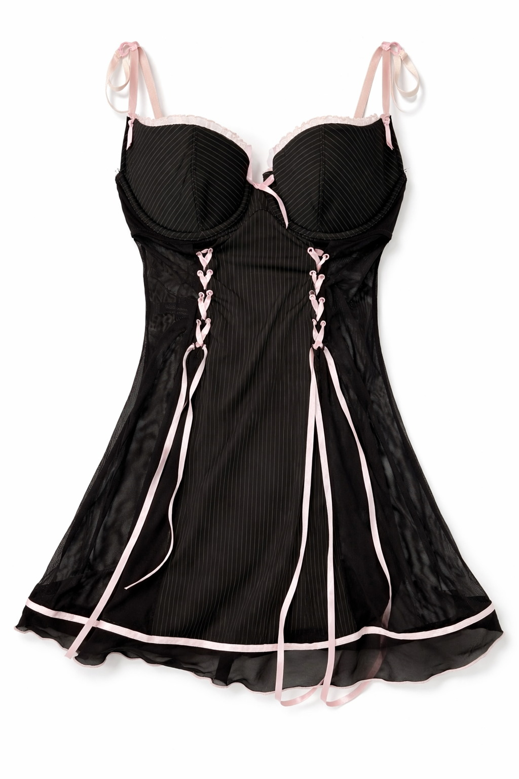Vintage striped corset / baby doll top