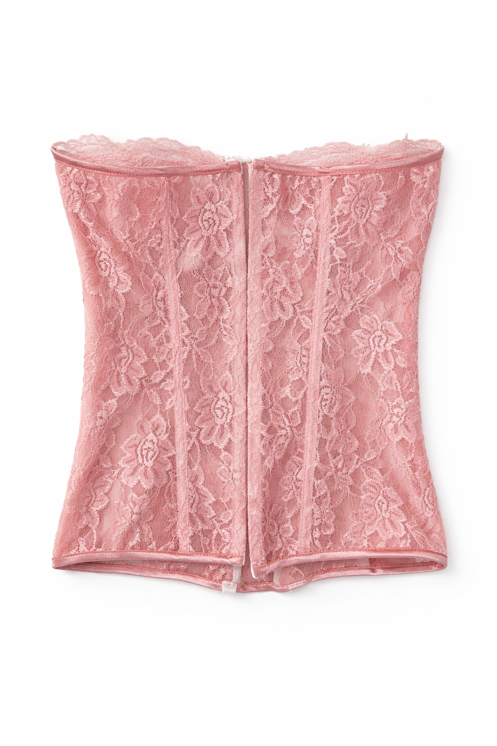 Pink lace corset